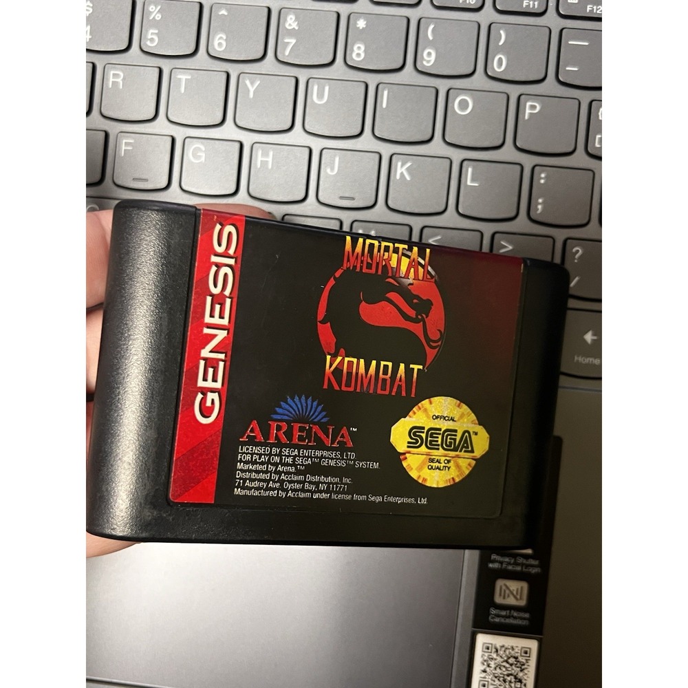Mortal Kombat Sega Genesis Video Game Cartridge‎ Authentic Arena Acclaim